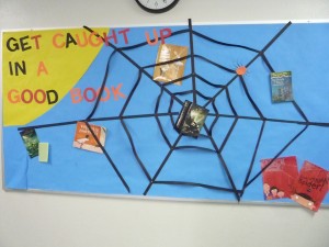 Library bulletin board, September