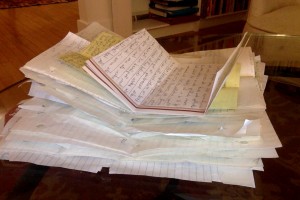 piles of notes from one friend in high school