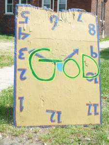 God clock at the Heidelberg Project