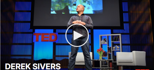 screengrab of Derek Sivers How to Start a Movement